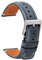 TStrap Leder Uhrenarmband 22mm - Weich Blau Quick Release Uhrenarmbänder Ersatz - Sport Uhrenarmband für Herren Damen - Smartwatches Armband mit Silber Schließe Haspe - 18mm 20mm 22mm