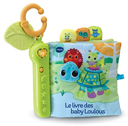 VTech VTH80-536905 Livre Toudoux des Loulous - Bébé en Tissu / 6 Mois-3 Ans - Version FR, Multicolore
