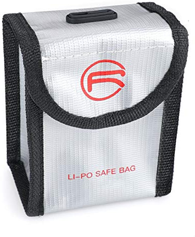 Hensych Markierbare Batterietasche, explosionsgeschützte LiPo-Safe Tasche, Aufbewahrung, feuerfeste Schutzhülle für D-J-I FPV Combo/Mavic Air 2/Air 2S Drohnen-Zubehör [Keine Batterie] (für 1 Batterie)