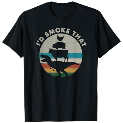 I'd Smoke That Funny BBQ Vintage Meat Smoker Grill Retro T-Shirt