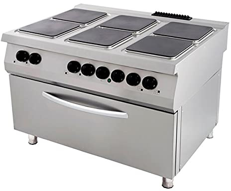 Maxima Cuisinière Premium - 6 brûleurs - Trois doubles - 90 cm de profondeur - Four large inclus - Électrique