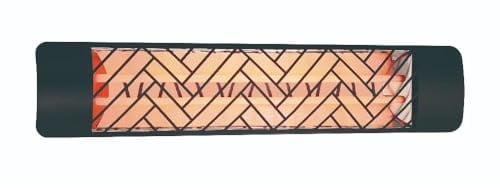 Eurofase Heating 5000 Watt Electric Infrared Dual Element Heater-277 Voltage-Black Finish-Chevron Decorative Fascia