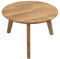 Kleiner Couchtisch Eiche 50x50x35cm – Minimalistisch Rund Beistelltisch Holz - Nachttisch auf Holzbeinen Tisch Holztisch - Wohnzimmertisch