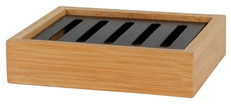 Bambus Seifenschale Seifenablage Seifenhalter Badezimmer Naturholz Design | BURI, wasserabweisend, Seifenablage, Badzubehör, nachhaltiger Bambus, modernes Design, langlebig, hygienisch, dekorativ