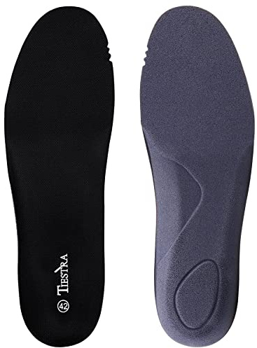 TIESTRA Plantillas para zapatos de espuma viscoelástica para hombre, plantillas de repuesto para botas de trabajo, zapatos de correr, absorción de golpes y cojín para alivio de pies, suelas interiores