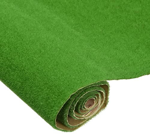 sourcing map Kunstgras Matte Realistische Rasenattrappe für Garten Deko Tisch 35cmx1m Grün