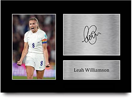 HWC Trading A4 Leah Williamson England Geschenke Gedrucktes Signiertes Autogramm Foto für Frauenfußball Anhänger and Fans - A4