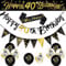 14 Piece 40th Happy Birthday Decorations Kit - Party Supplies, 9ft Banner, Triangle Flags, Confetti, Latex Balloons