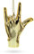 Golden Sign Language I Love You - Blown Glass Christmas Ornament