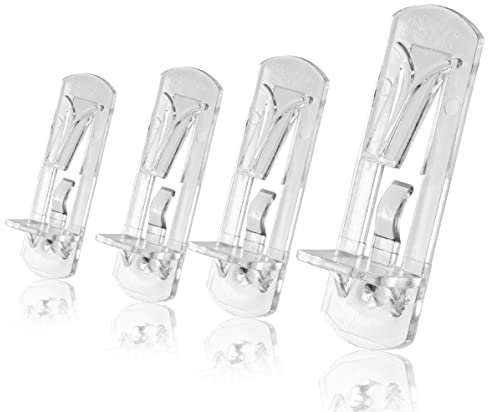 Jamiikury 60 Stück Regalstützen, 5 mm Regalstifte, transparente Regalklammern, Kunststoff-Regalklammern für Regale, 5 mm Heringe x 1,6 cm dickes Regal