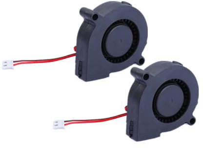 50mm Blower Fan 12v 5015 Hydraulic Bearing 50mm x 15mm DC Brushless Cooling Turbo Fan for 3D Printer (2Pcs)