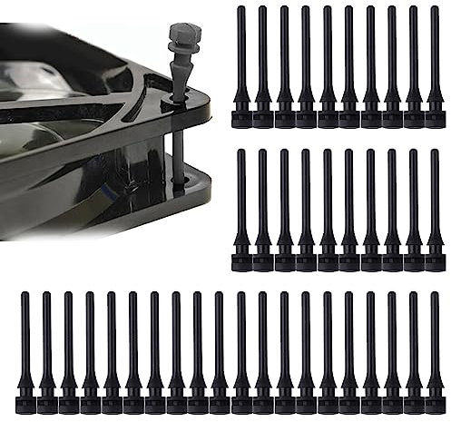 QEEROYO Rubber Fan Brackets, 40 Pieces Silicone Rubber Pins, Anti Vibration Mounts for Desktop Fans