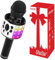 Fede Mikrofon Kinder, Karaoke Mikrofon Kinder, LED Drahtloses Bluetooth Mikrofon zum Singen, Geschenke Spielzeug für Teenager Mädchen Jungen, Tragbares KTV Lautsprecher Recorder für Smartphone