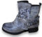 Stivaletti da donna da motociclista – Stivali con borchie tacco a blocco – comodi autunno inverno scarpe da donna fibbie – ST783, St07 grigio, 38 EU