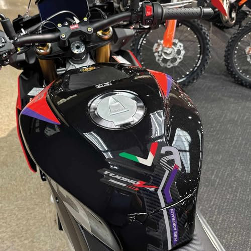labelbike - 3D Motorrad-Schutz-Tankpad-Aufkleber kompatibel mit Aprilia Tuono V4 Factory 2023 - Carbon-ähnlich