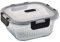 MasterPRO Foodies - 800 ml Lebensmittelbehälter - bestehend aus resistenter Borosylikatglas - Tupperware -Quadrat mit einem Atemwinkel - elegantes Design - Geeignete Mikrowelle