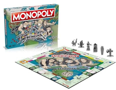 Winning Moves Monopoly Metallica - Board Game 14+ - Board Game for 2 to 6 Players - Family Board Games in French