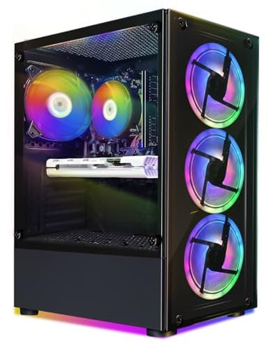 STGSivir- PC Gaming Fisso,Radeon RX 5700 8Go, Core i7 3.9GHz, 16G RAM, 512G SSD, WiFi 600 M, BT 5.0, RGB Fanx4,Windows10 H64