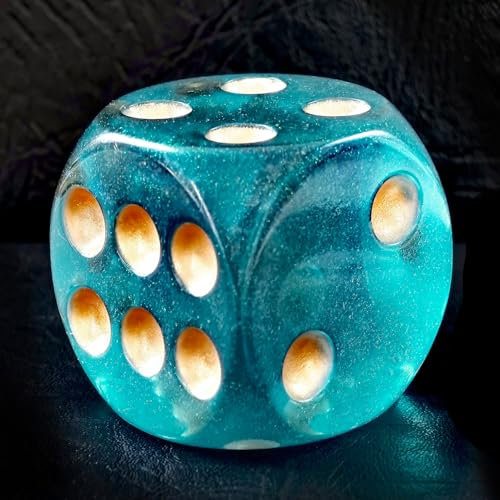 Dadi Jumbo DND da 40 mm in solido acrilico, 6 lati, con puntini, grandi dadi da gioco per feste