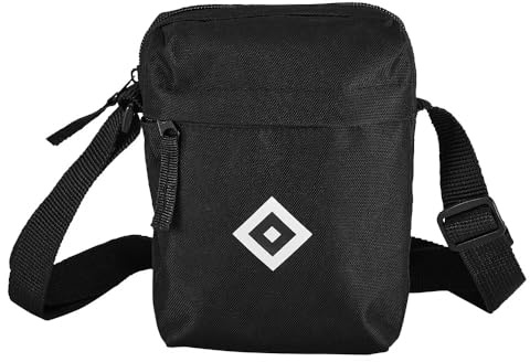 Hamburger SV Crossbody Tasche „Raute Pur“ – Offizielle HSV Umhängetasche Herren & Damen – Fan Tasche mit Logo – Schultertasche Sport Freizeit Stadion – HSV Merch