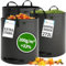 TTL Garden 3x 272L SUPER SOLID Gartensack grau - DOPPELTER BODEN 2x200 gsm extra stabil & reißfest selbststehend 4 Griffe groß robust 3er Set Laubsack Abfallsack für Gras Laub Hecke Gartenabfall