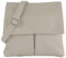 modamoda de T63LEDER Damen Leder Umhängetasche Schultertasche handmade in Italy, Farbe:Hellgrau