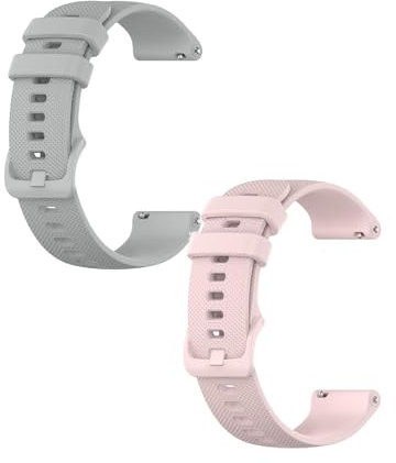 2 Stück Ersatzbänder für Garmin Venu Sq 2 Armband, Silikonarmband Wasserdichte Sportbänder Kompatibel mit Garmin Venu Sq 2/Venu/Venu Sq/Sq Music/Venu 2 Plus 43mm Wechselarmband