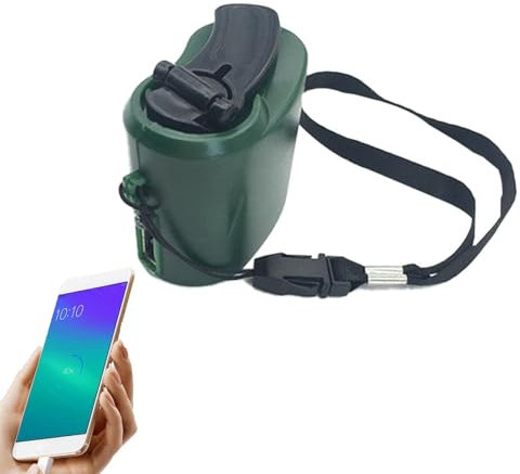 Chargeur de Téléphone, Chargeur de Téléphone Portable USB À Manivelle D'urgence, Chargeur de Téléphone Portable MP4, Chargeur D'urgence À Manivelle pour Camping, Randonnée, Pêche En Plein Air