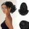 BARSDAR Pferdeschwanz Haarteil mit Kordelzug - 25cm Kurzes Wellige Pferdeschwanz Haarverlängerung Schwarz für Damen Synthetisch Comb Clip in Ponytail Extension Haarteile - Natürliches Schwarz