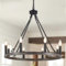WTUOING Kronleuchter Schwarz, 8 Flammig Vintage Kronleuchter Wagenrad Industrial Pendelleuchte Rustikal Hängelampe Deckenlampe Hängend für Wohnzimmer, Küche, Esstisch, Esszimmer,Schlafzimmer, Flur