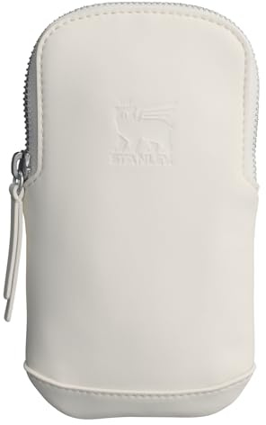 STANLEY Cross Bottle Essentials Case Midi | Phone, Wallet, Keys Holder for Water Bottle | Faux Leather Accessory Pouch for Carry All Strap | Tumbler Cup Accessories | BPA-Free | Cream