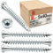 Lot de 250 vis à ferrure d'angle 5 x 40 mm TX20-250 - Filetage complet - Vis à bois ETA - Argentées galvanisées