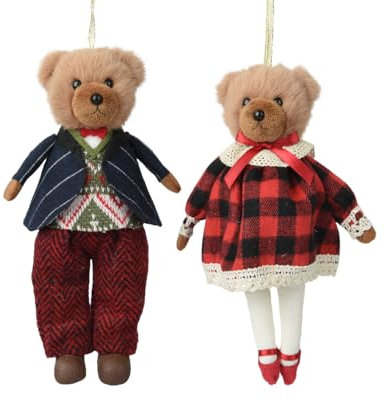 Addobbo Albero Di Natale Orsetto Teddy 18cm Prodotto Assortito - Varzi il Natale dal 1956