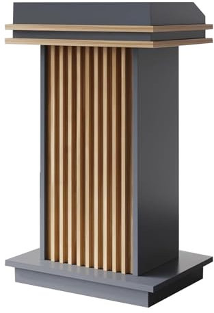 ZYHAOYAN Rednerpult aus Holz, Lehrerpult for Klassenzimmer, Lehrer-Stehpult for Klassenzimmer, doppelte Ablage, Stabiler breiter Fuß, ideal for Kirchen, Schulen, Versammlungen und Vorträge