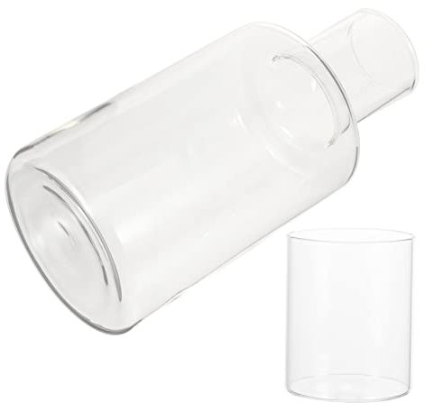 GREENADSCAPE 1 Satz Cooler Saftbecher Veranstalter Dekoration Eis Eimer Lager erweiterbar saftglas wasserkocher entkalker Karaffe und Klarglasbecher Wasserkaraffe für Schlafzimmer Transparent
