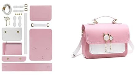 XMAIYIF DIY Bag Making Kit Taschenherstellungs-Set, PU-Leder, Handtasche, DIY, Umhängetasche, Nähen, Basteln, for Frauen, Mutter, Freundin, Geburtstagsgeschenk(4,S)