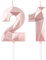 Rose Gold 21st Birthday Candles,3D Number 21 Candle for Cake,Girls 21st Birthday Decorations,Rose Gold 21 Candle Cake Topper for Girls Her Him Birthday Party Wedding Decorations