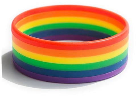 Homoyoyo Silikon Farbarmband Einzigartiges Modisches Regenbogenarmband Für Schwule Und Lesben Lagiges Armband Lebendigen Farben Ideales Für Lgbt Pride Events Und Besondere