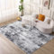 COOUS Washable Rugs for Living Room - Ultra Soft, Short Pile Non-Slip Non-Shedding Abstract Carpet, Stain Resistant Faux Wool Rugs for Bedroom Dining Room (Grey 120X170CM)