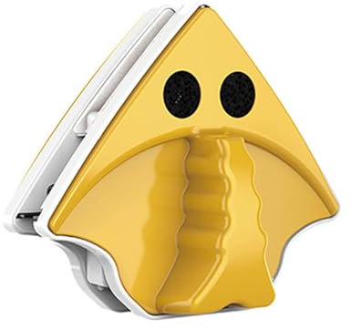 ShiWuYou Limpia Cristales Magnético, Limpiacristales Magnetico de Doble Cara para Ventanas de 3-8 mm, Limpiador de Ventanas Profesional, Incluye Recambios y Cable de Seguridad, Amarillo