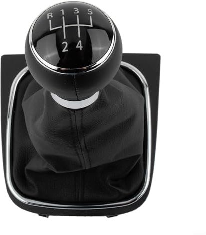 Kit de palanca de cambios y pomo de palanca de cambios negro diseñado para VW para EOS, para Golf V y VI, para modelos Jetta (5 velocidades)