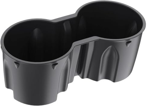 Center Console Cup Holder Insert for Tesla Model 3 & Model Y, Insert Drink Holder Car Cup Holder, Anti-Spill Silica Gel Drink Holder Mats for All-Weather Protection (black)
