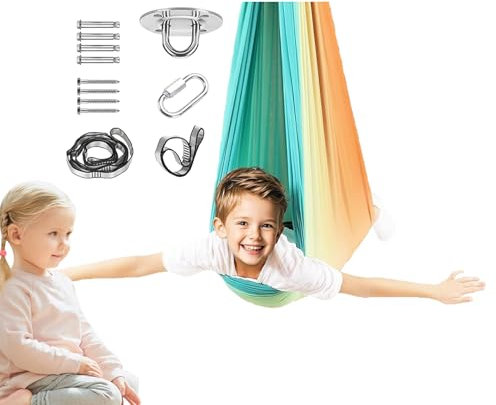 Altalena Sensoriale da Interni - Altalena Sensoriale Compatta - Altalena Multifunzione Regolabile Portatile Per Relax Gioco Meditazione Cameretta Casa e Spazi Interni Confortevoli