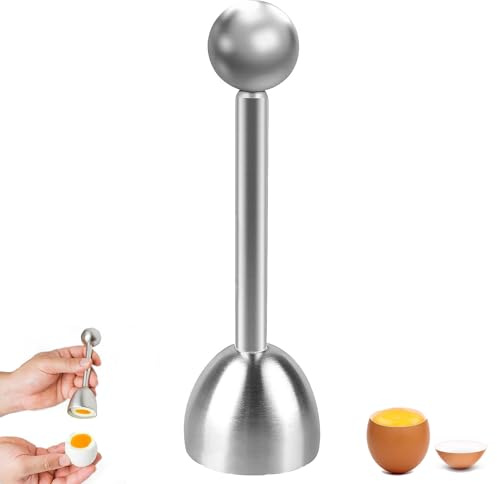 Eierköpfer, Eierschalensollbruchstellenverursacher, Eieröffner für Gekochte Eier, Eierköpfer Eieröffner Edelstahl, für Weiche Und Hartgekochte Eier Oder Rohe Eier