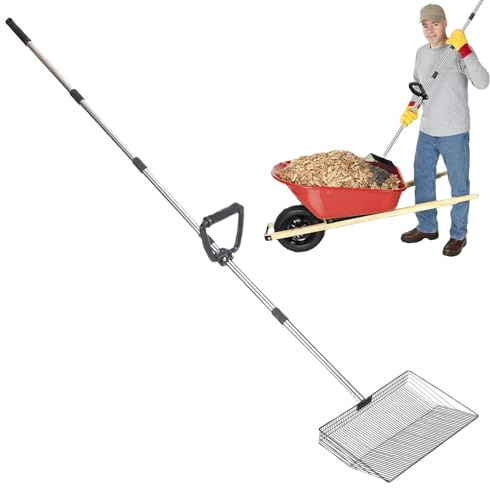 Kehrschaufel für Hühnerstall, lange Schaufel, ausziehbar, robust, für Hühnerstall, , Hunde, Kaninchen im Freien