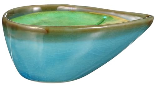 SHINYPASING Piattino Ceramica per Oli Essenziali, Ciotole Salsa Soia, Piccolo Piatto Ceramico Blu a Goccia, per Maschera Viso e Aromi, Facile da Pulire