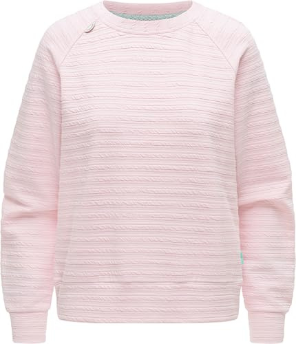 Ragwear Damen Leichter Pullover Oberteil mit gestreifter Prägung Longsleeve Joann Crepe XS-3XL