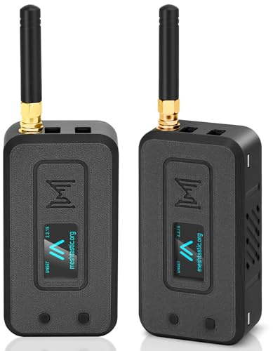 Meshnology Juego de 2 placas ESP32 LoRa V4 Dev + módulo GNSS L76 + batería de 3000 mAh + carcasa negra, ESP32-S3 WiFi Bluetooth 2 MB PSRAM 16 MB Flash 863-928 MHz Antena compatible con GPS Solar A
