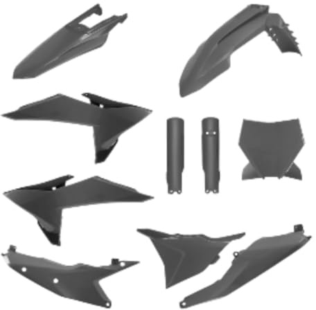 POLISPORT 91616 - Komplettes Plastik-Kit für KTM SX/SXF/XC 25' - mit perfekter Passform und OEM-Qualität für Offroad-Einsatz, Farbe Nardo Grau