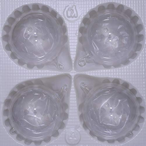 Lauschaer Glas Christbaumkugeln klarglas mit Oese 4 Stück d 7cm Christbaumschmuck Weihnachtsbaumschmuck mundgeblasen